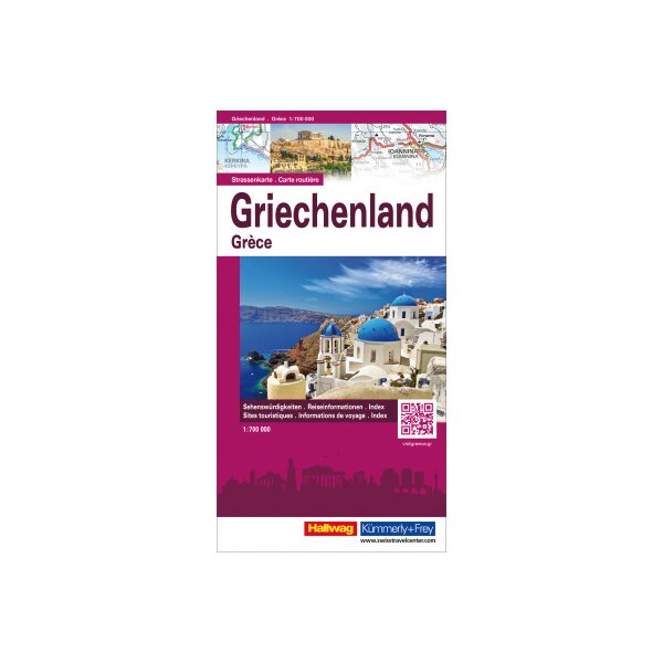 HALLWAG Strassenkarte 382830022 Griechenland 1:800000