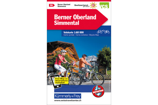 KÜMMERLY+FREY Velokarte 325902416 BE Oberland-Simmental 1:60000