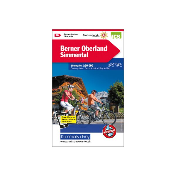 KÜMMERLY+FREY Velokarte 325902416 BE Oberland-Simmental 1:60000