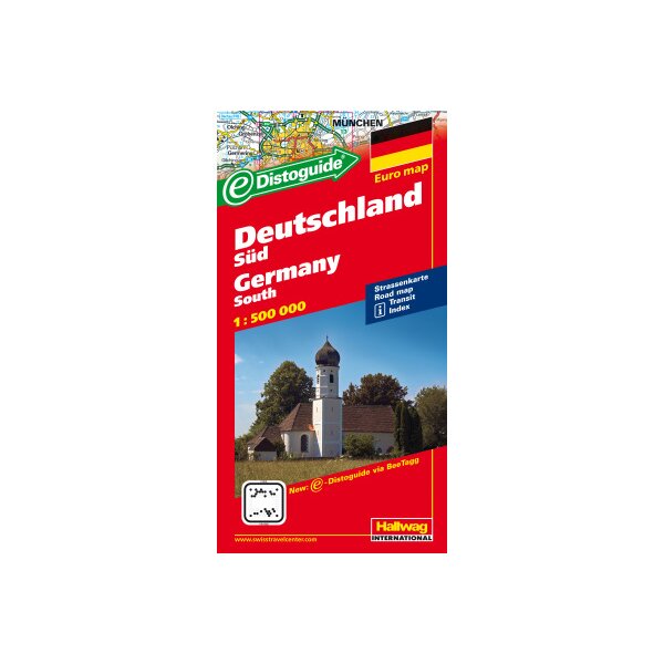 HALLWAG Strassenkarte 382830891 Deutschland Süd 1:500000