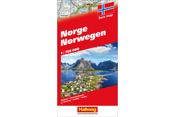 HALLWAG Carte routière 382830887 Norwegen (Dis/BT) 1:750000