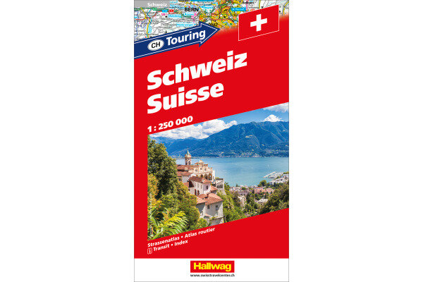 HALLWAG Atlas routière 13x24cm 382830048 CH-Touring Suisse 1:250000