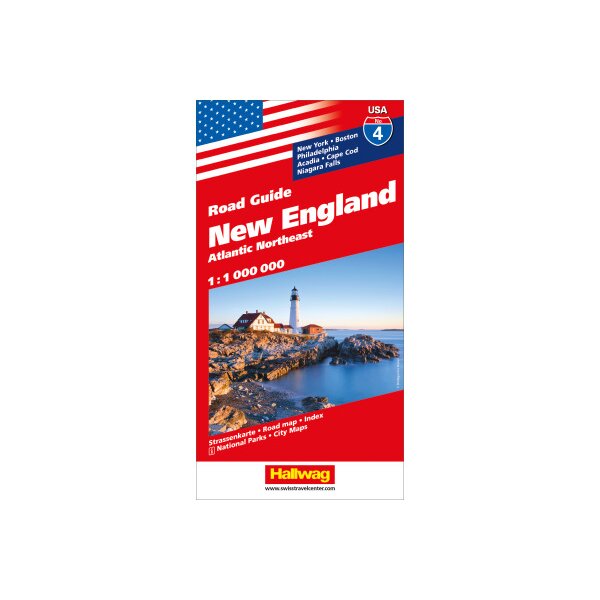 HALLWAG Strassenkarte 382830755 New England 1:1 Mio.