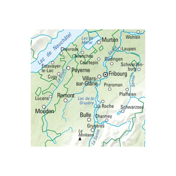 KÜMMERLY+FREY Wanderkarte 325902231 Fribourg 1:60000