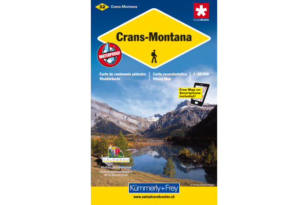 KÜMMERLY+FREY Carte des randonnées 325900223 Crans-Montana 1:60000