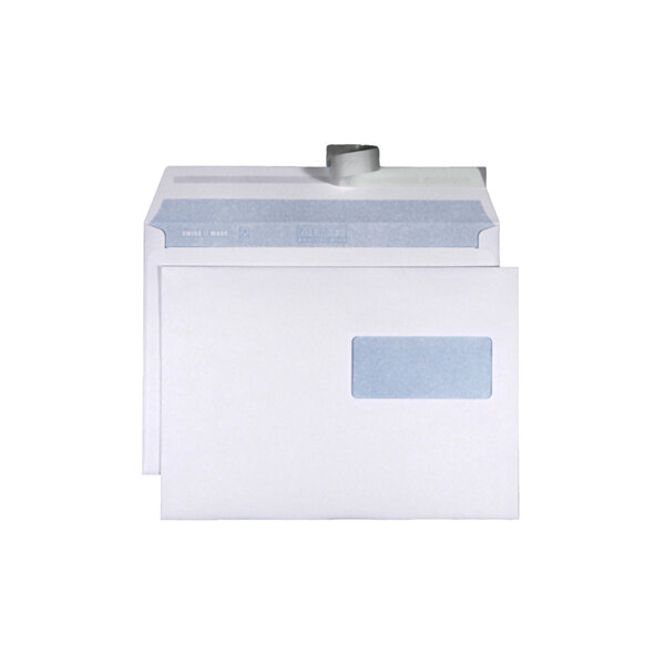 Enveloppes C5 Fermeture auto-adhésive Fenêtre à droite nouvelle norme  blanc 100g/m2 (500 pièce)