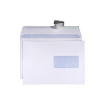 Enveloppes B5 Fermeture auto-adhésive Fenêtre à droite  blanc 120g/m2 (500 pièce)