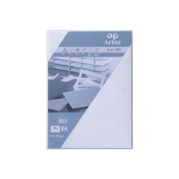 ARTOZ Enveloppes 1001 E6 107374182 100g, blanc fleur 5 pcs.