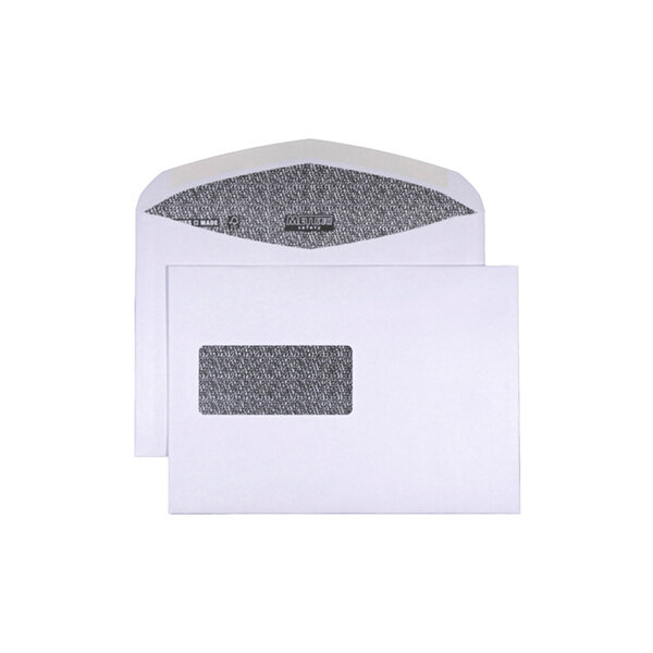 Enveloppes impression intérieure  C5 Gommé/ Fermeture gommée Fenêtre à gauche  blanc 100g/m2 (500 pièce)