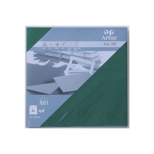 ARTOZ Couverts 1001 160x160mm 107454183 100g, racing green 5 Stück