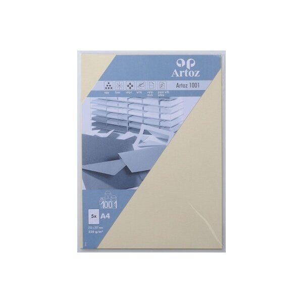 ARTOZ Cartes 1001 A4 107696142 220g, chamois 5 feuilles