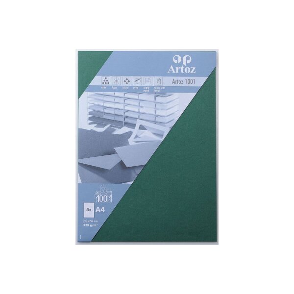 ARTOZ Cartes 1001 A4 107696143 220g, racing green 5 feuilles
