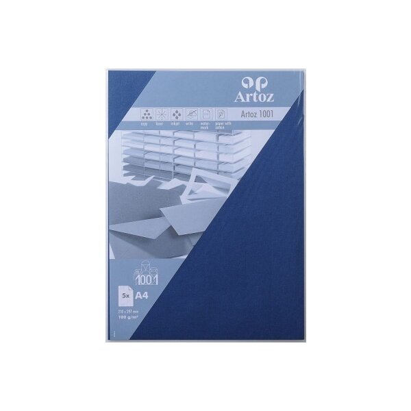 ARTOZ Papier 1001 A4 107796144 100g, classic blue 5 feuilles