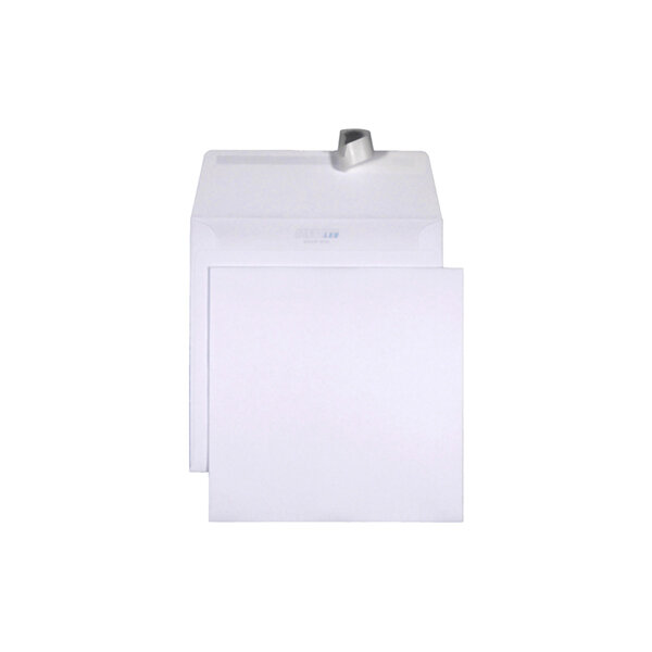 Enveloppes carrées 165x165 mm Fermeture auto-adhésive sans Fenêtre blanc 120g/m2 (500 pièce)