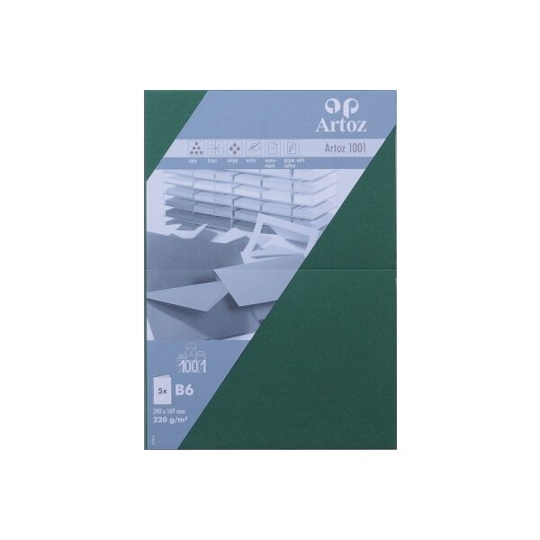 ARTOZ Cartes 1001 B6 107362263 220g, racing green 5 feuilles
