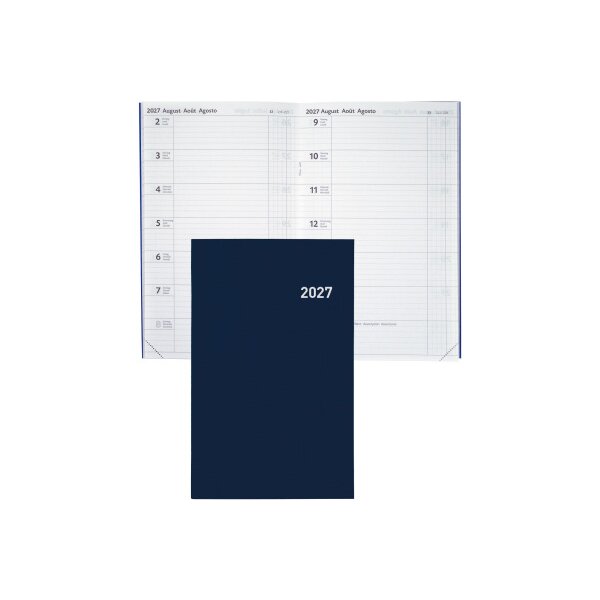 BIELLA Agenda Compact 2027 807370050027U 1S/1P bleu ML 15x24cm