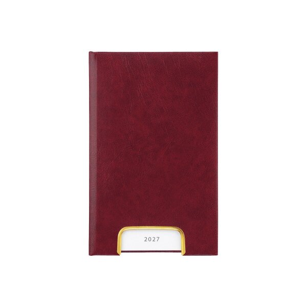 BIELLA Geschäftsagenda Disponent 2027 807401470027U 1T/1S weinrot ML 10.1x16cm