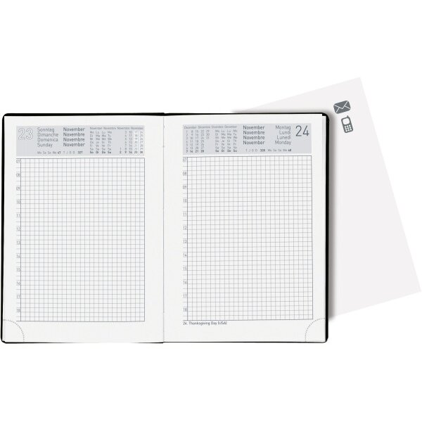 BIELLA Agenda Technikus 2027 825101020027U 1J/1P noir ML 10.1x14.2cm