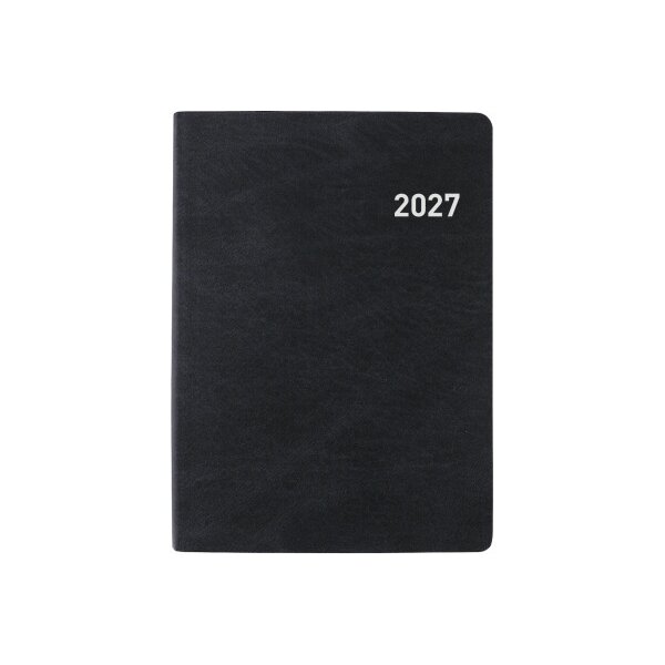BIELLA Agenda Rex 2027 825301020027U 1S/2P noir ML 10.1x14.2cm