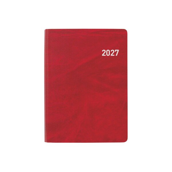 BIELLA Taschenagenda Rex 2027 825301450027U 1W/2S rot ML 10.1x14.2cm