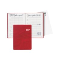 BIELLA Taschenagenda Rex 2027 825301450027U 1W/2S rot ML 10.1x14.2cm