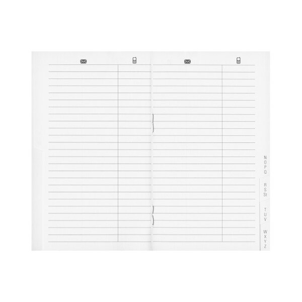 BIELLA Paris Adressregister 85340800U weiss liniert 7.5x12.6cm