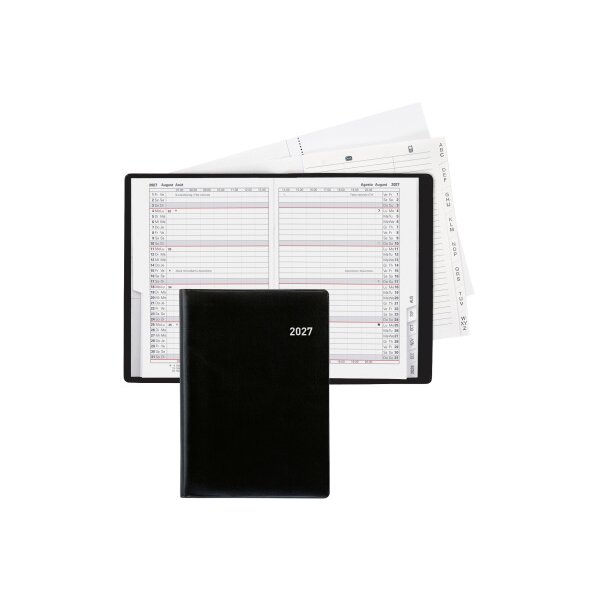 BIELLA Planer Glasgow 2027 855312020027U 1M/2S schwarz ML 10x13.9cm
