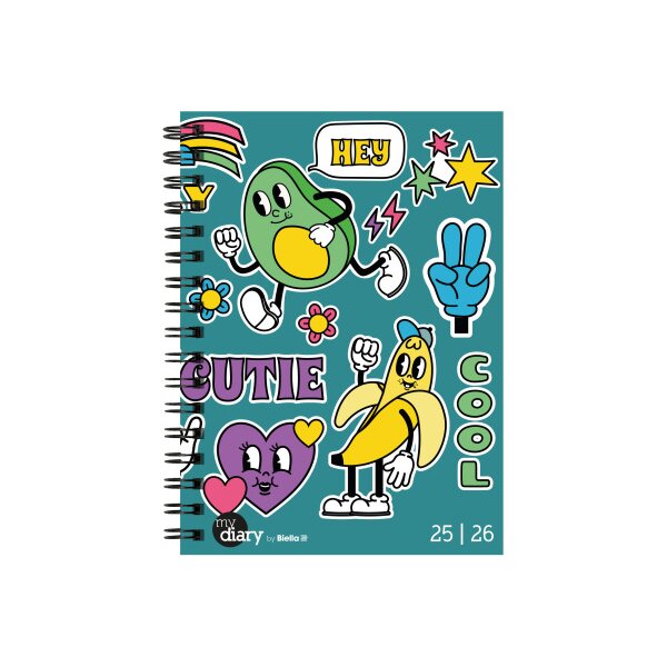 BIELLA Agenda scolaire Comic 25/26 806517800026U 1S/2P 12x16.5cm
