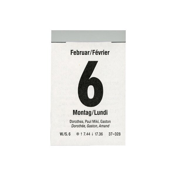 BIELLA Calendrier bloc Nr.3 2027 889003000027U 1A/1P noir/rouge AL/FR 5.4x8cm