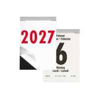 BIELLA Calendrier bloc Nr.3 2027 889003000027U 1A/1P noir/rouge AL/FR 5.4x8cm