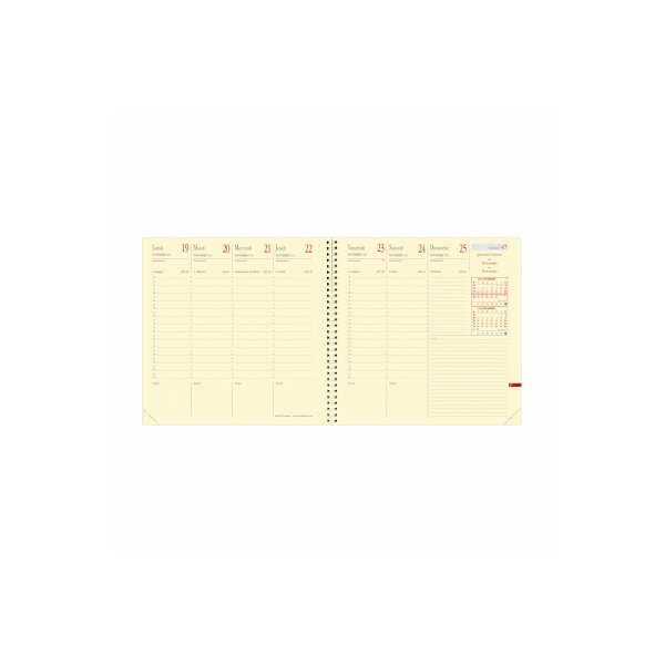 QUO-VADIS Agenda Impala Exec.Pre. 2027 654015Q 1W/2S schwarz FR 16x16cm