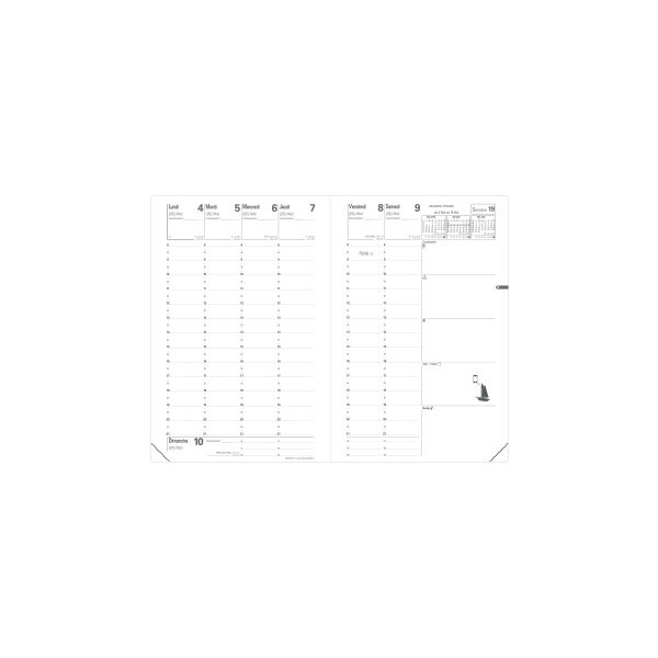 QUO-VADIS Rechange Ministre 2027 015007Q 1S/2P Impala/Club FR 16x24cm