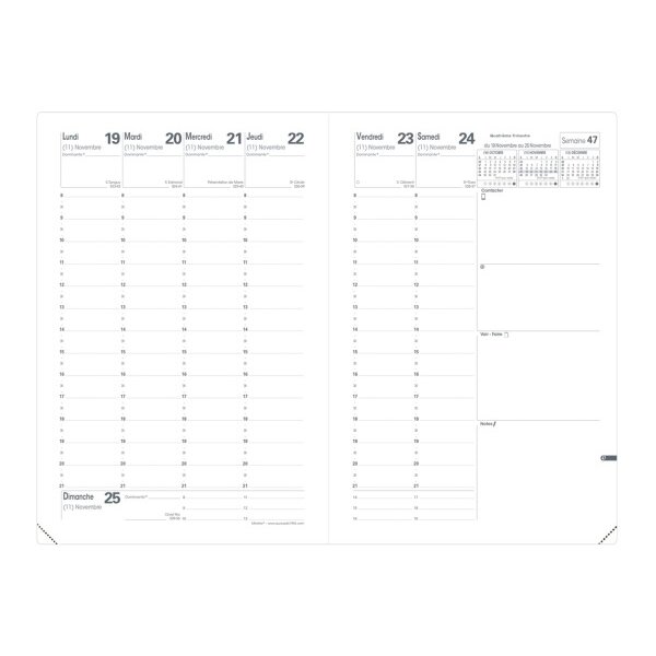 QUO-VADIS Rechange Ministre 2027 015007Q 1S/2P Impala/Club FR 16x24cm