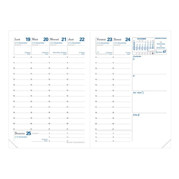 QUO-VADIS Agenda Club Randonnee 2026 003086Q 1S/2P rouge FR 9x12.5cm