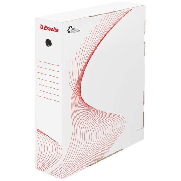Esselte Archiv-Schachtel, DIN A4, weiss, (B)80 mm