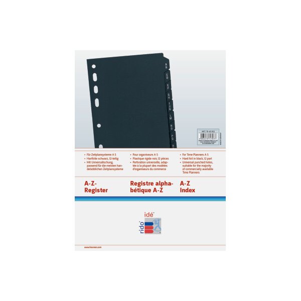 RIDOIDE Timing 1 répert.adresses/tel. 7065812.27 A-Z 12 parties 16.2x21.6cm