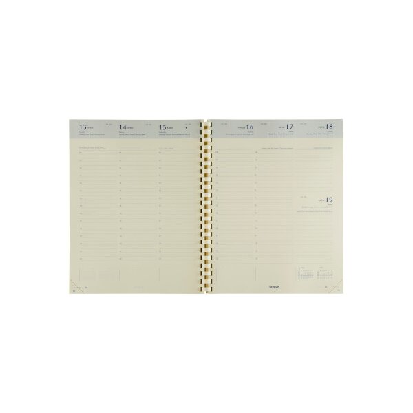 BREPOLS Agenda Concorde 2027 0.240.9900 1S/2P Rempl. chamois 21x27cm