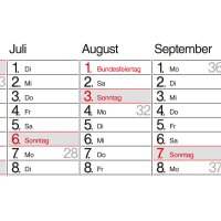 BÜHNER Jahresplaner DE 2026 PO13-CH-R-FS 13M 139x79cm
