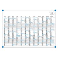 BÜHNER Jahresplaner DE 2026 M12-CH-B-FSC 12M 67x47cm