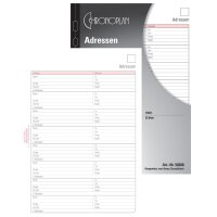 CHRONOPLAN Adressen, Midi, 80 g qm, 16 Blatt