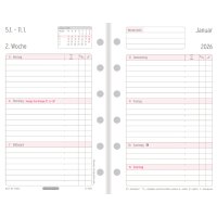 CHRONOPLAN Wochenplan 2026, 1 Woche 2 Seiten, Mini, Zeile