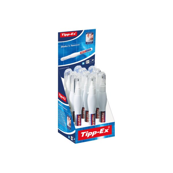 TIPP-EX Shaken Squeeze 8ml 8024203 Korrekturstift, deckend weiss