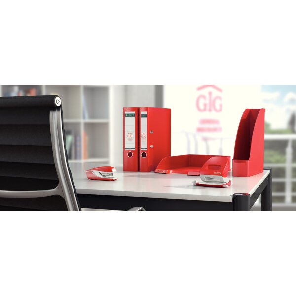 LEITZ Boîte de classement Plus A4 24760025 rouge