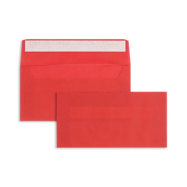 Enveloppes transparentes C5/6 sans Fenêtre transparent rouge 110g/m2 (500 pièce)
