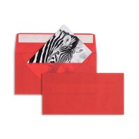 Enveloppes transparentes C5/6 sans Fenêtre transparent rouge 110g/m2 (500 pièce)