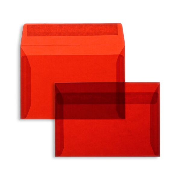 BLANKE Enveloppe C6 sans fen&ecirc;tre transparent-rouge 90g - 500 pi&egrave;ces