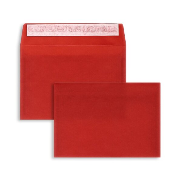 BLANKE Enveloppe C6 sans fen&ecirc;tre transparent-rouge 90g - 500 pi&egrave;ces