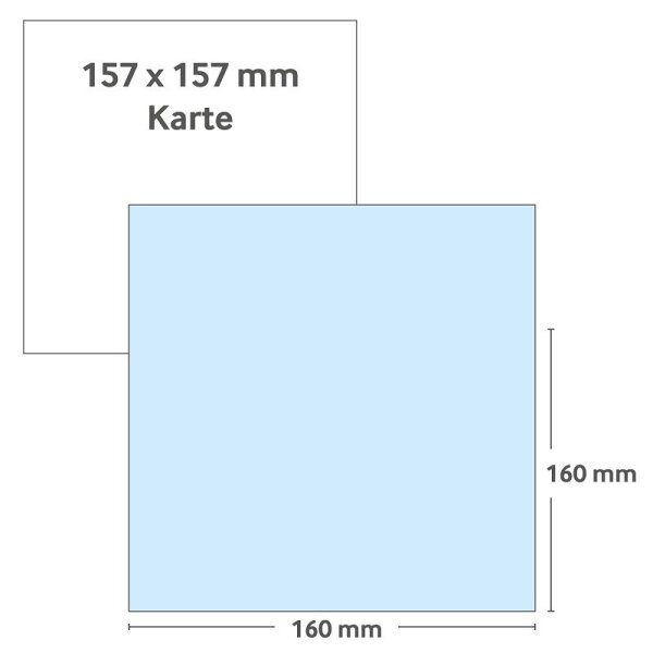 BLANKE Enveloppe carr&eacute;e 160 x 160 mm sans fen&ecirc;tre transparent-blanc 100g - 100 pi&egrave;ces
