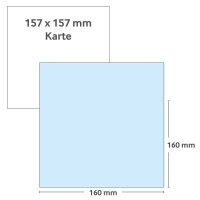 BLANKE Couvert quadratisch 160 x 160 mm ohne Fenster transparent-rot 100g - 1 Stück