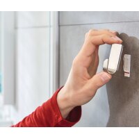 tesa Powerstrips Haken ZOOM WATERPROOF Large, Metall, silber